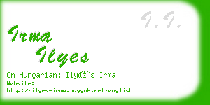 irma ilyes business card